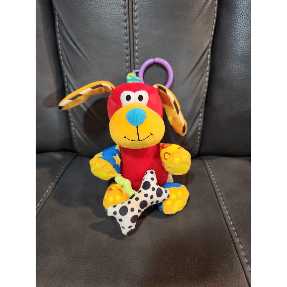 Vintage Rare HTF Lamaze Pup Squeak Puppy  Plush Rattle Toy Baby Einstein